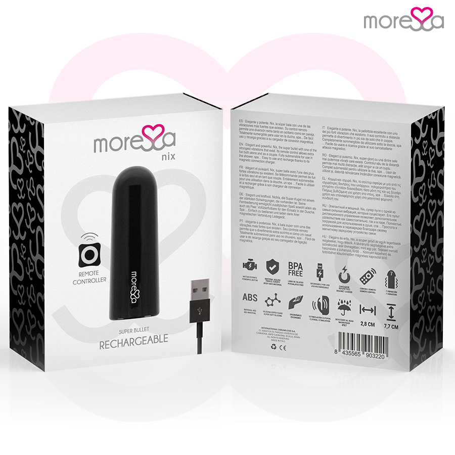 MORESSA - TELECOMANDO VIBRATORE NIX NERO