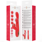 INTENSE - KATY STIMOLATORE CLITORIDEO MULTIFUNZIONE 4 TESTINE INTERCAMBIABILI ROSSO