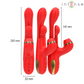 INTENSE - KATY STIMOLATORE CLITORIDEO MULTIFUNZIONE 4 TESTINE INTERCAMBIABILI ROSSO