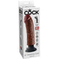 KING COCK - CAZZO VIBRANTE MARRONE 20,32 CM