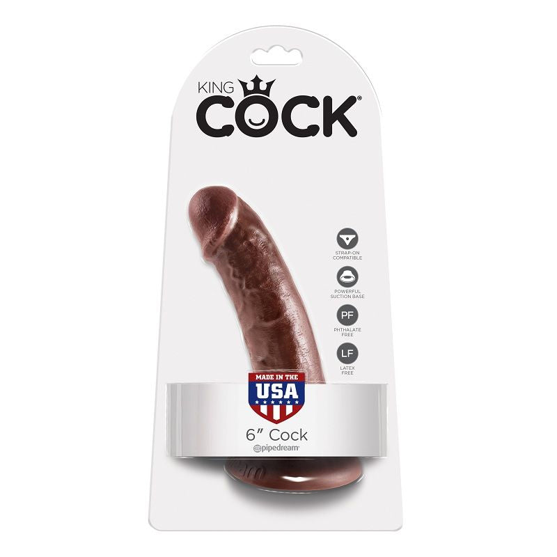 KING COCK - CAZZO MARRONE DA 6&quot; 15,2 CM