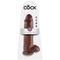KING COCK - 12 DILDO MARRONE CON SFERE 30.48 CM