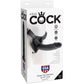 KING COCK - IMBRACATURA PER CAZZO KING CON PENE NERO REALISTICO 22,9 CM