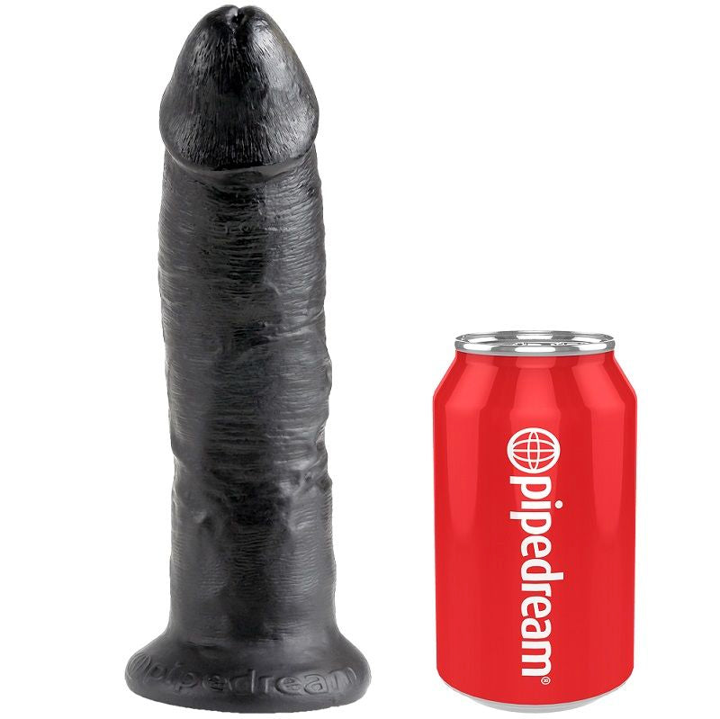 KING COCK - IMBRACATURA PER CAZZO KING CON PENE NERO REALISTICO 22,9 CM