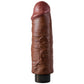 KING COCK - CAZZO VIBRANTE MARRONE 15,24 CM