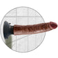 KING COCK - CAZZO VIBRANTE MARRONE 17,78 CM