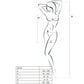 PASSION - WOMAN BS026 ABITO NERO STILE BODYSTOCKING TAGLIA UNICA