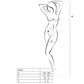 PASSION - WOMAN BS045 BODYSTOCKING BIANCO TAGLIA UNICA