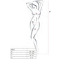 PASSION - WOMAN BS031 BODYSTOCKING ROSSO TAGLIA UNICA