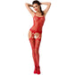 PASSION - WOMAN BS050 BODYSTOCKING ROSSO TAGLIA UNICA