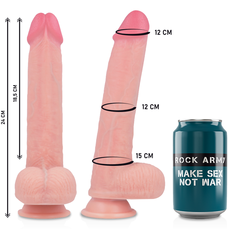 ROCKARMY - ARN S + DILDO IN SILICONE LIQUIDO PREMIUM KINGCOBRA 24 CM -O- 4.77 CM